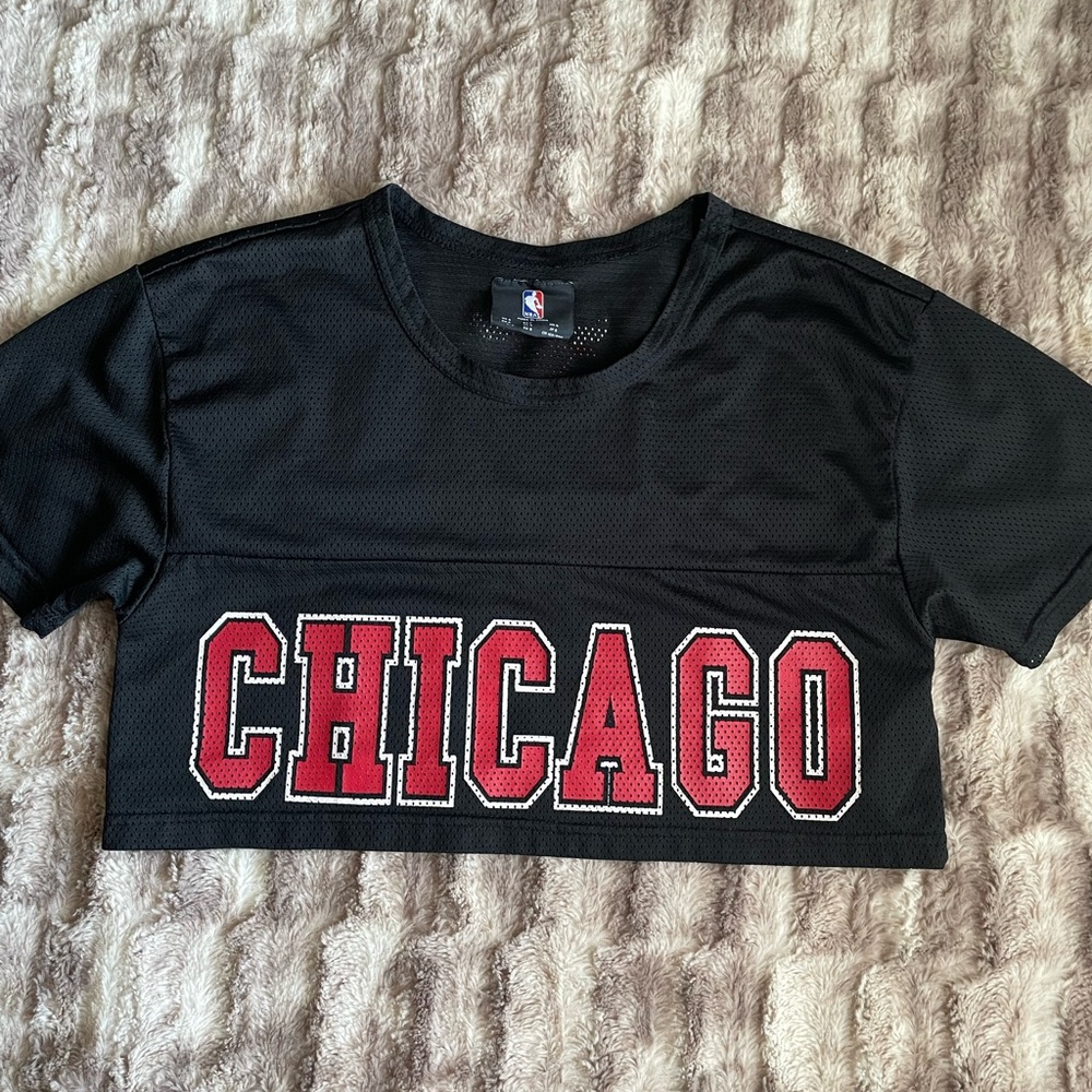 Chicago bulls jersey crop top